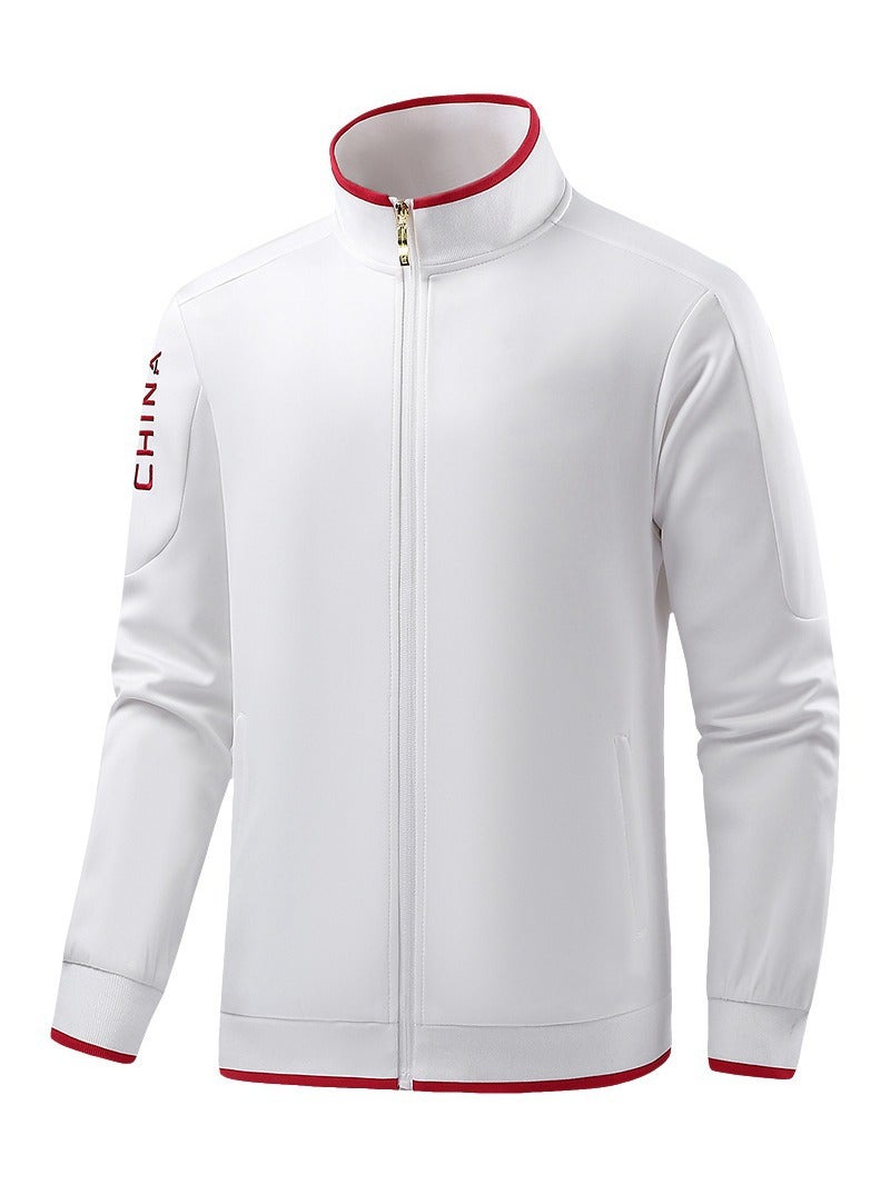 New Parent-Child Sports Jacket Men'S And Women'S Solid Color Collar Top Enterprise Group Clothing Printable Logo - Image 5